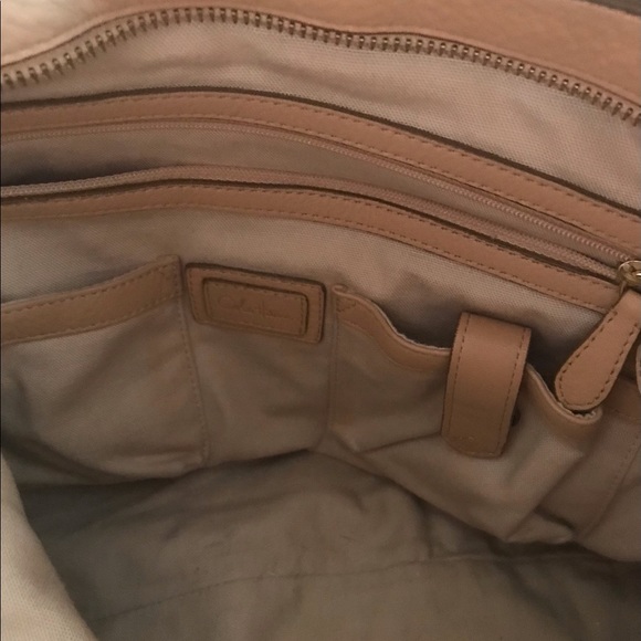 🎉GORGEOUS🎉 Cole Haan Tan Leather Embroidered Stitch Hobo Bag - Picture 6 of 8